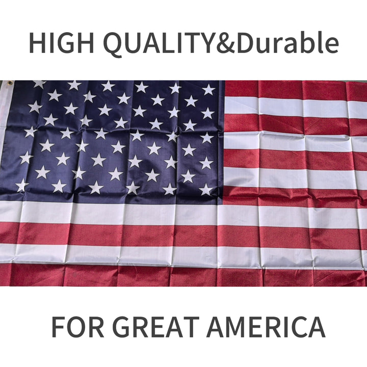 Heavy Duty 3x5 ft American Flag - Outdoor Use, Double Stitched, Grommets