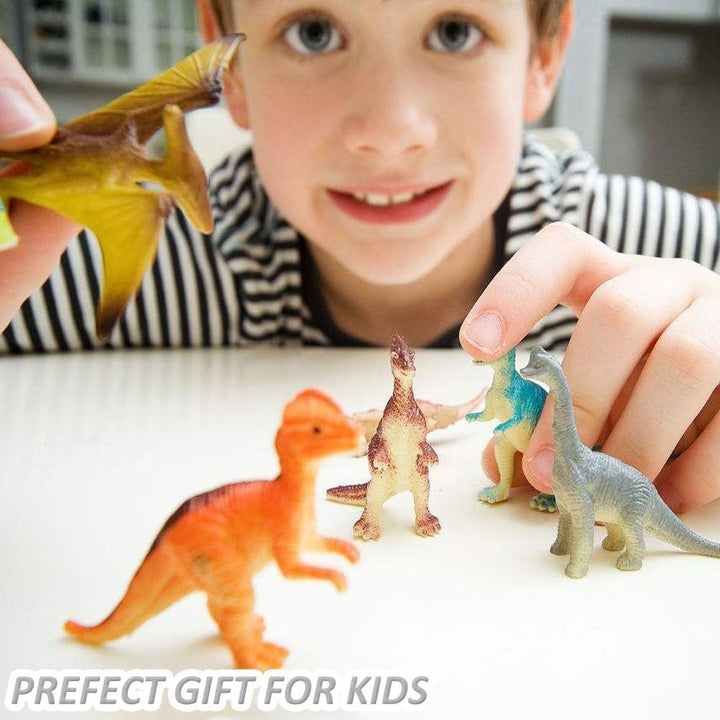 80-Piece 3” Dinosaur Toy Set T-Rex Stegosaurus Non-Toxic PVC Educational Gift