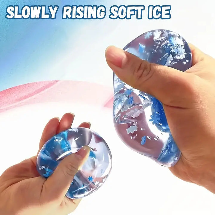 3pcs Soft and Stretchy Stress Relief Ice Cube Toy Set for Kids and Adults – Squeeze, Focus, Relax – Easy to Clean and Portable