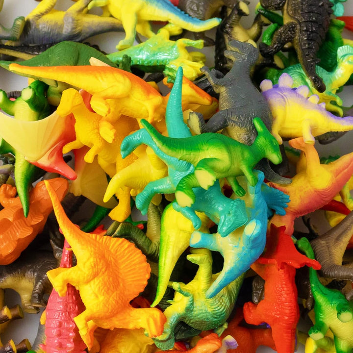 80-Piece 3” Dinosaur Toy Set T-Rex Stegosaurus Non-Toxic PVC Educational Gift