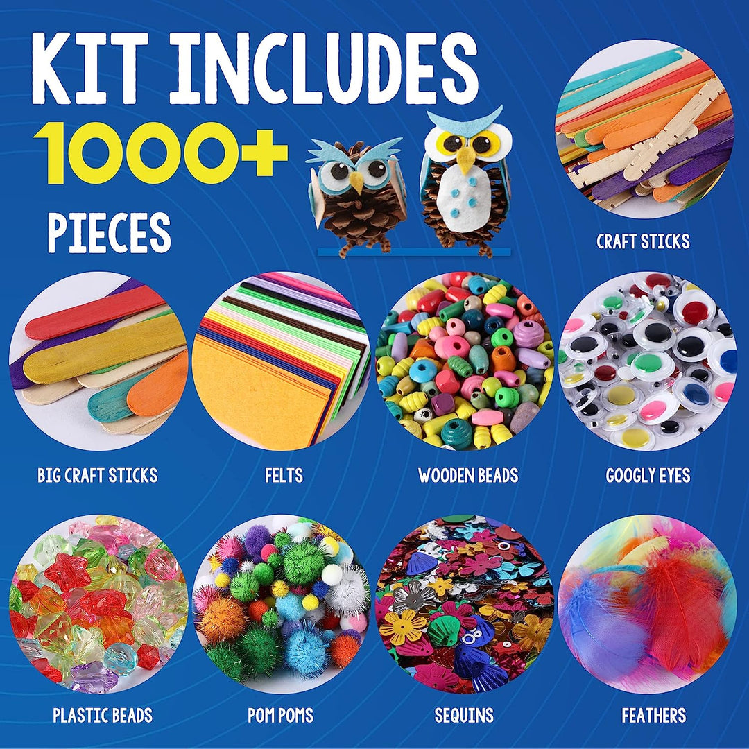 [EDM162] Kit de bóveda de artes y manualidades de más de 1000 piezas: ¡Libera al artista que llevas dentro!