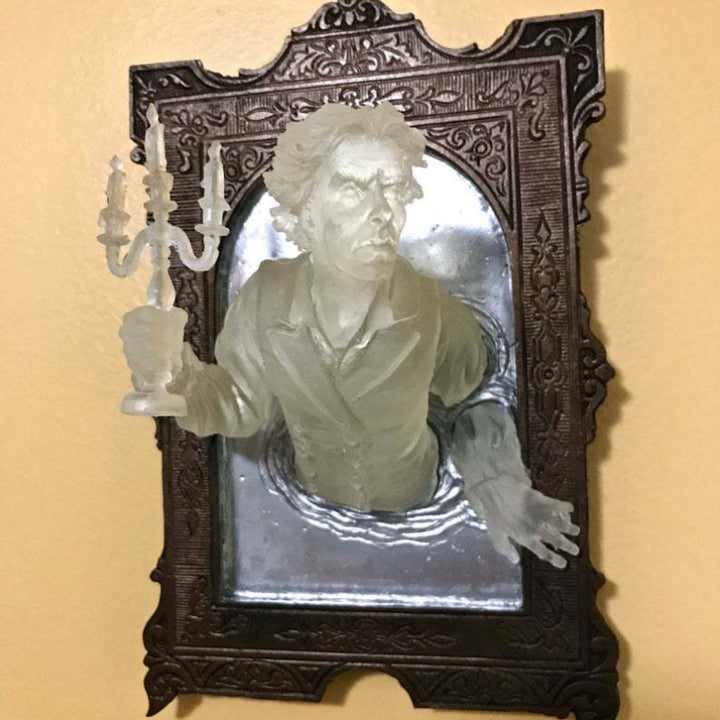 Spooky Glow-in-the-Dark 3D Ghost | Halloween Shelf Decoration | Resin Frame