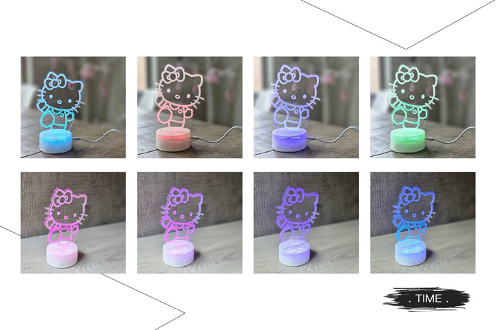 Hello Kitty 3D Night Light - The Perfect Companion for a Cozy Night