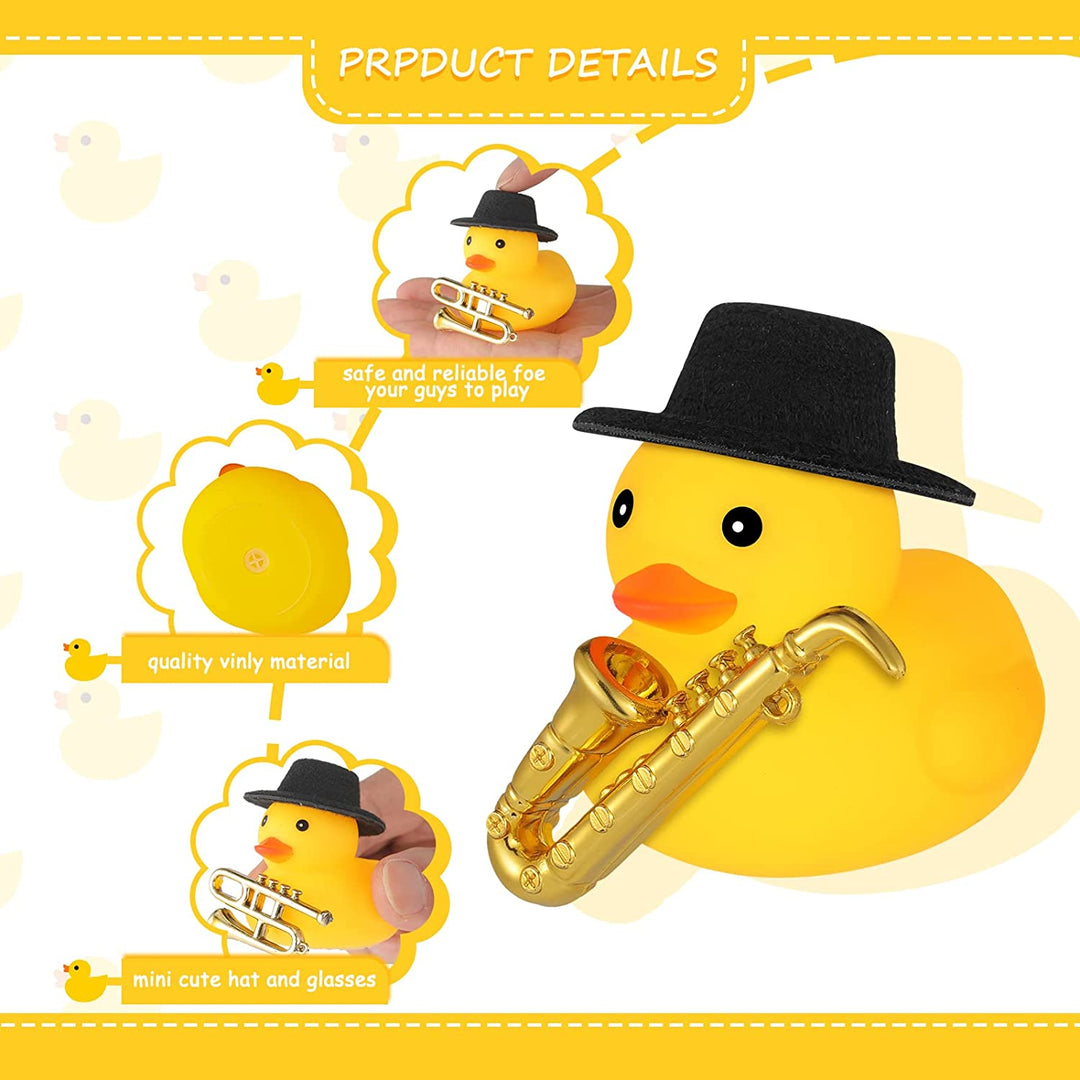 Charming Fiesta Mariachi Rubber Duckies | 20-Piece Set with Cute Hats and Musical Instruments