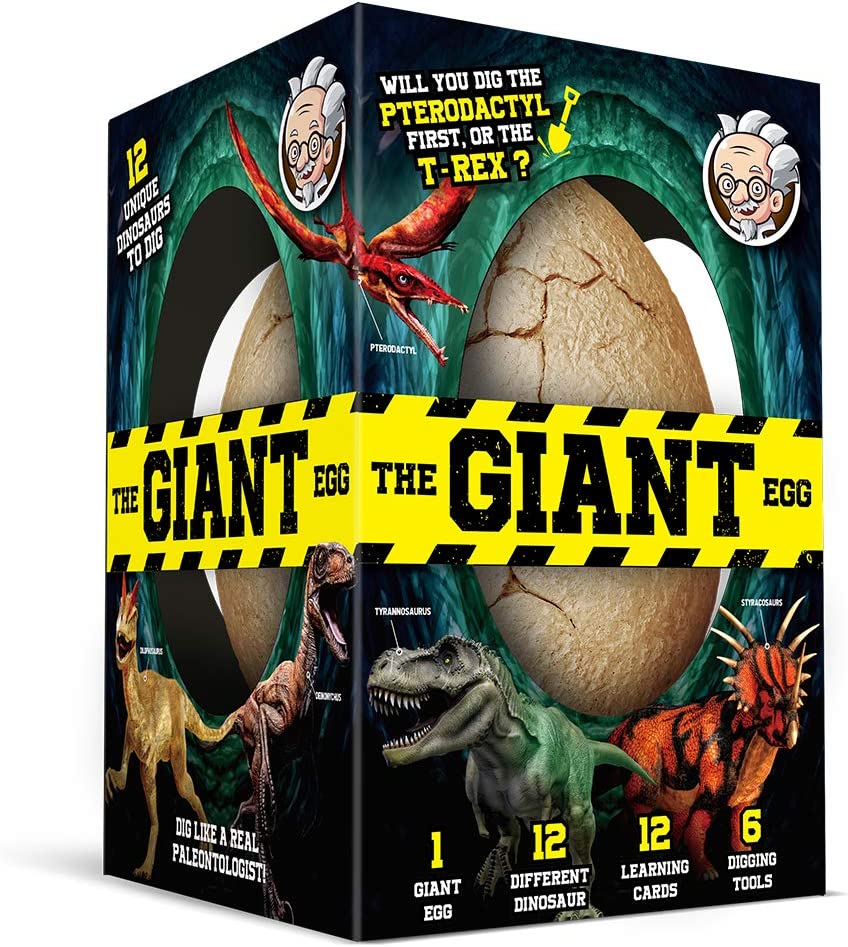 [EDM039] Huevo de dinosaurio gigante - Excava y descubre emocionantes juguetes de dinosaurios - Regalo educativo para niños