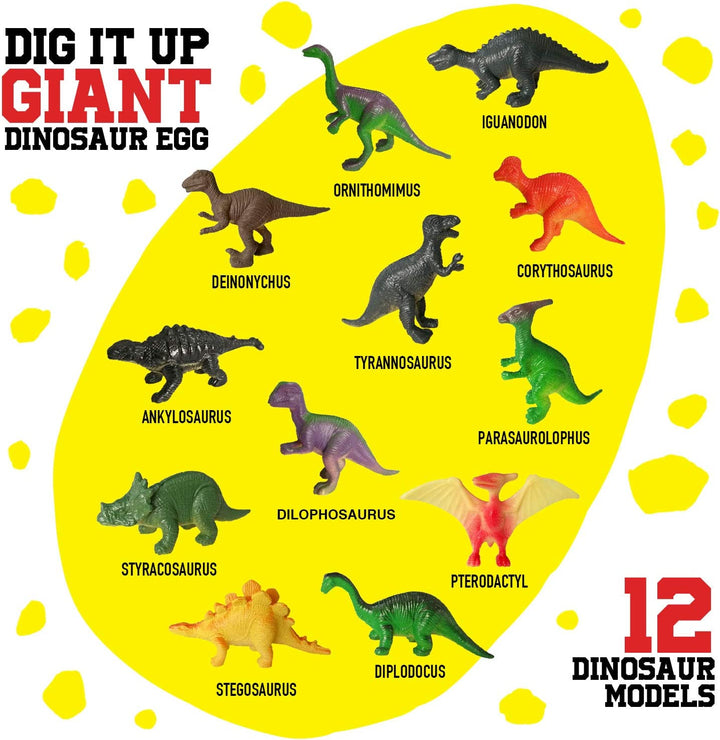 [EDM039] Huevo de dinosaurio gigante - Excava y descubre emocionantes juguetes de dinosaurios - Regalo educativo para niños