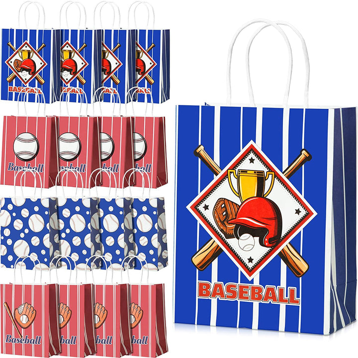 Paquete de 32 piezas ¡Haz un jonrón con bolsas de regalo para fiestas de béisbol!