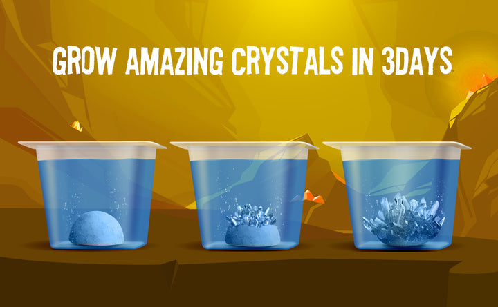 EDM157 - Kit de cultivo de cristales: cultiva cristales vibrantes, crea joyas y descubre tesoros