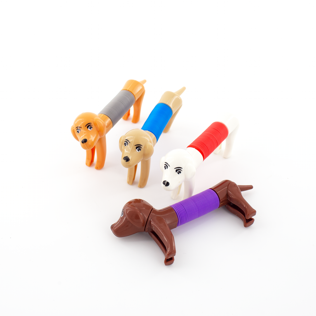 🐶 Paquete de fiesta Spring Pup: 24 unidades de juguetes para perros elásticos e iluminados