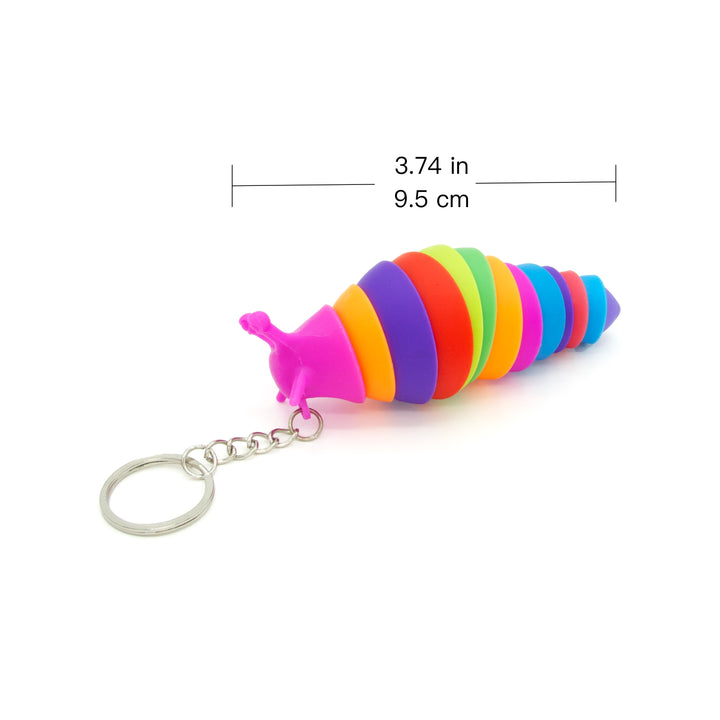 Fun and Colorful Rainbow Caterpillar Keychains - Eco-Friendly, Plastic Toy for Kids, Teens & Adults