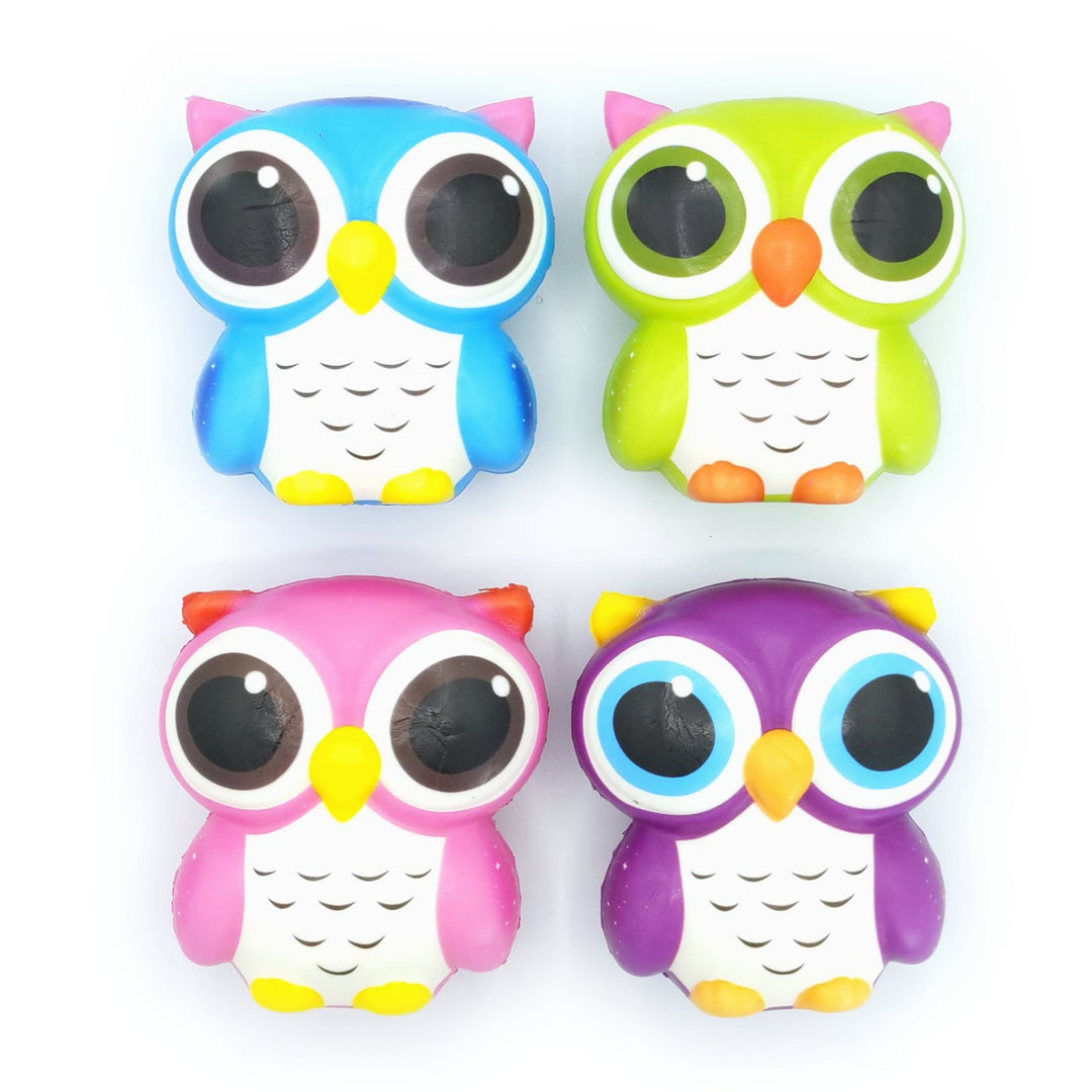 Paquete de 12 piezas 🦉💕 Squishy Owl Pals - Colección de juguetes sensoriales para aliviar el estrés 🌈🤗