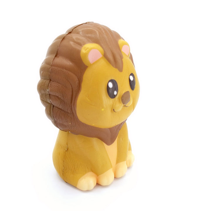 🦁💫 Lindo León Squishy - Figuras de animales Kawaii para aliviar el estrés, paquete de 12