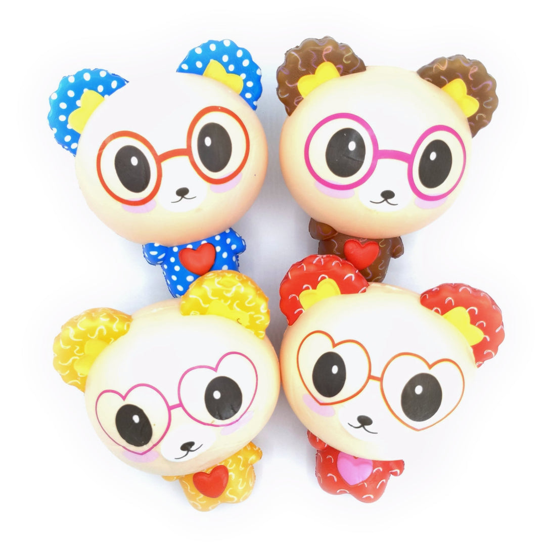 🐻✨ Kawaii Bear Squishies with Heart Accents - Colorful Stress Relief 12-Pack