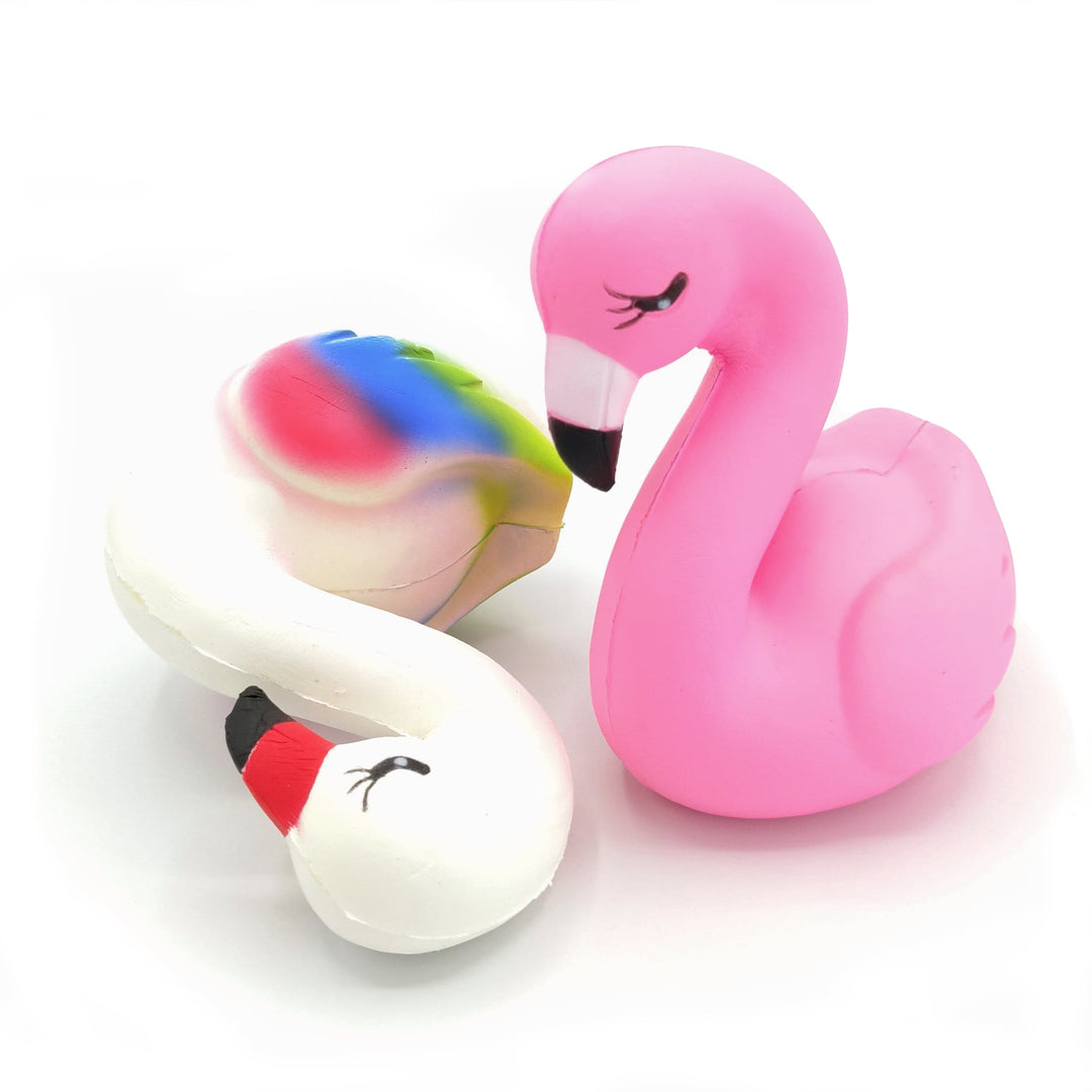 🌸 Bulk Pack of 12 Pink Flamingo Squishy Stress Relief Toys for All Ages 🦩